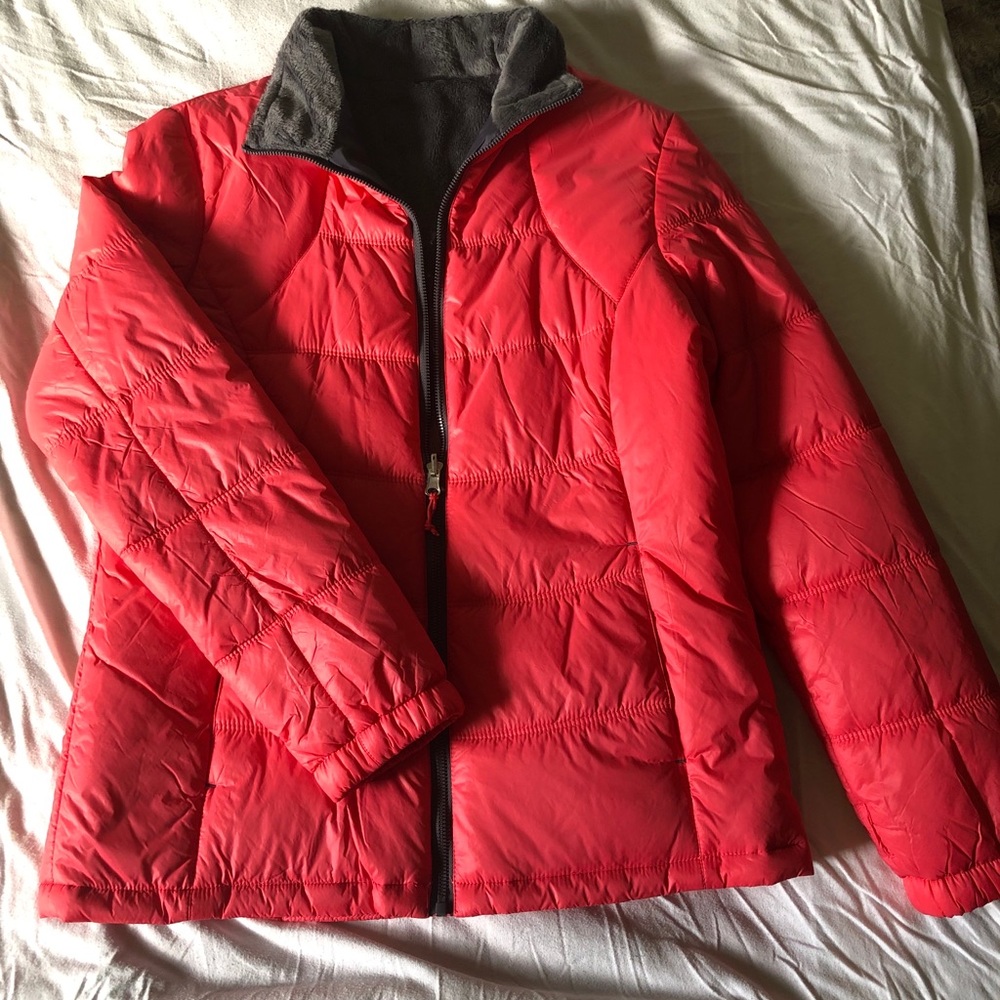 Pink & Grey Puffer Jacket